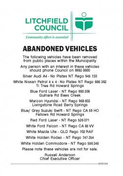 Abandoned Vehicles Flyer - March 2014