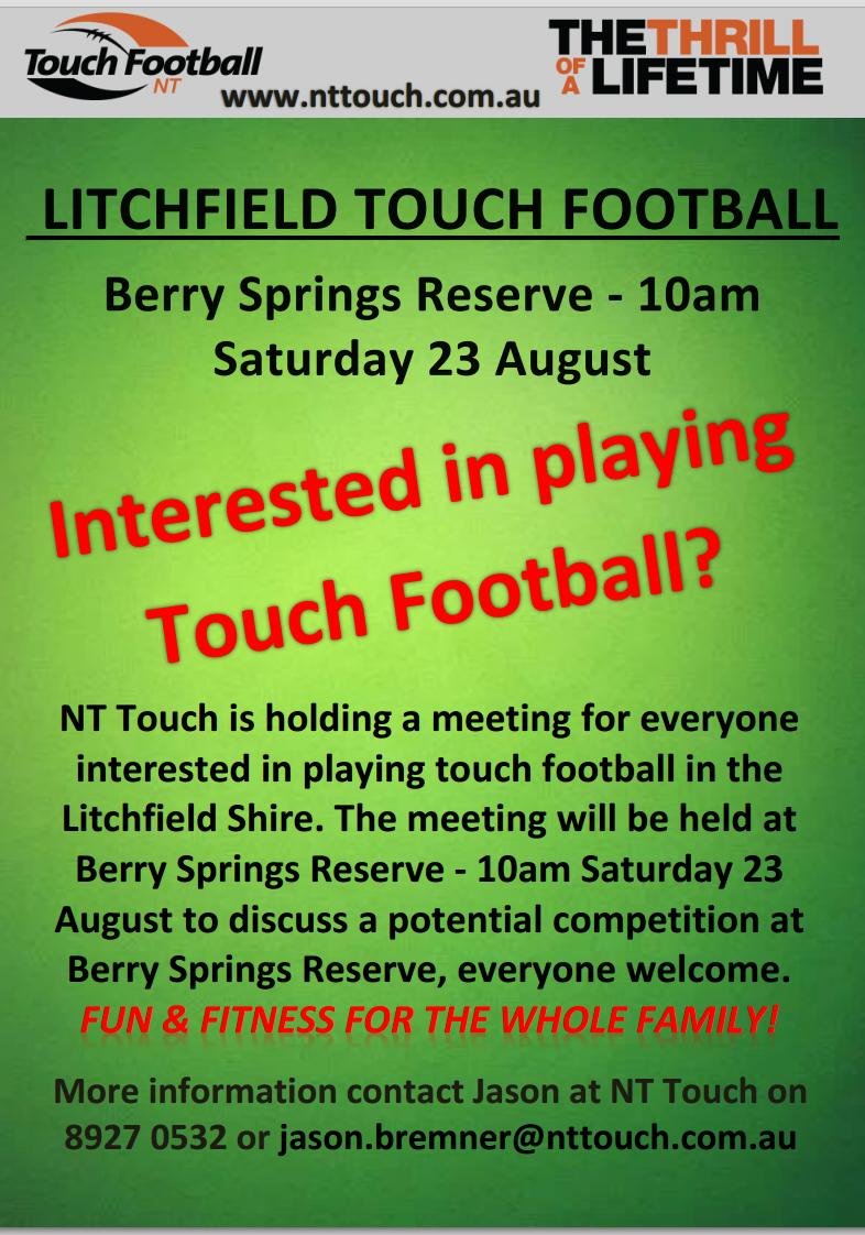 Litchfield Touch Football Poster