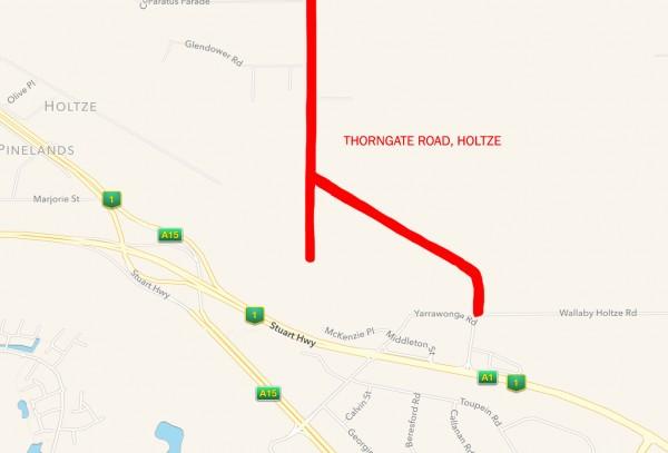 Thorngate Road Works Map